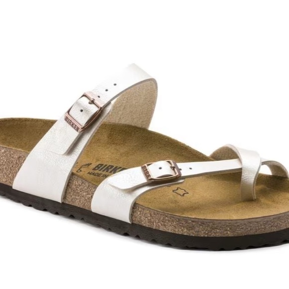 Birkenstock Sandles white pearl. New in box - Picture 2 of 6